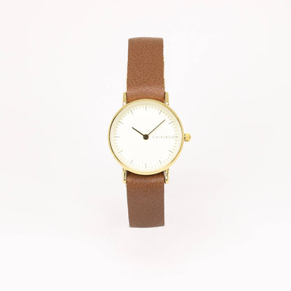 Aurora Brown/cream and gold women's watch
