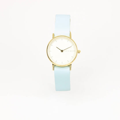 Aurora Pale blue/cream and gold women's watch
