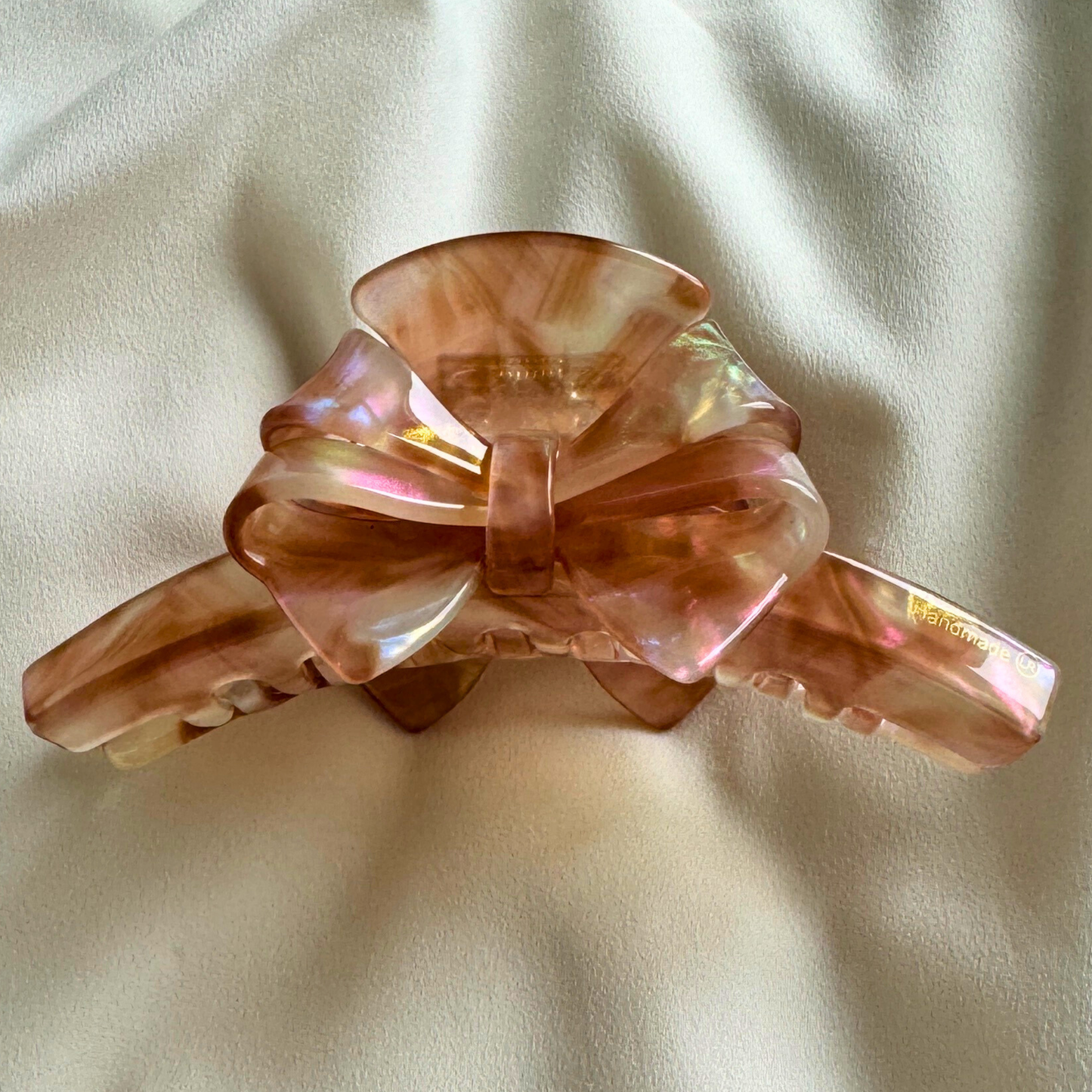 Arianne Cellulose Acetate Bow Hair Claw Clips: Purple