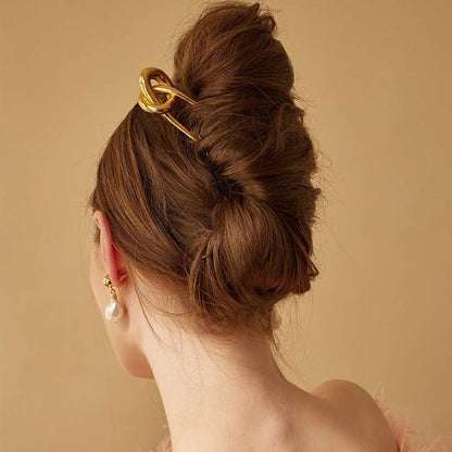 Minimalist Metal Hair Clips – Effortless Updos: Gold