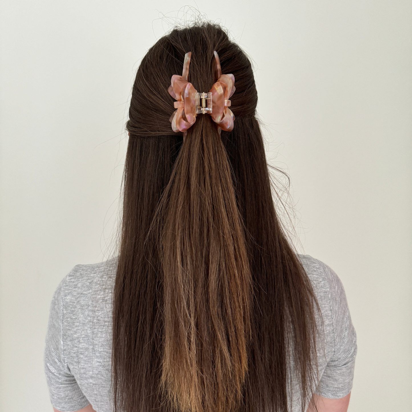 Arianne Cellulose Acetate Bow Hair Claw Clips: Navy