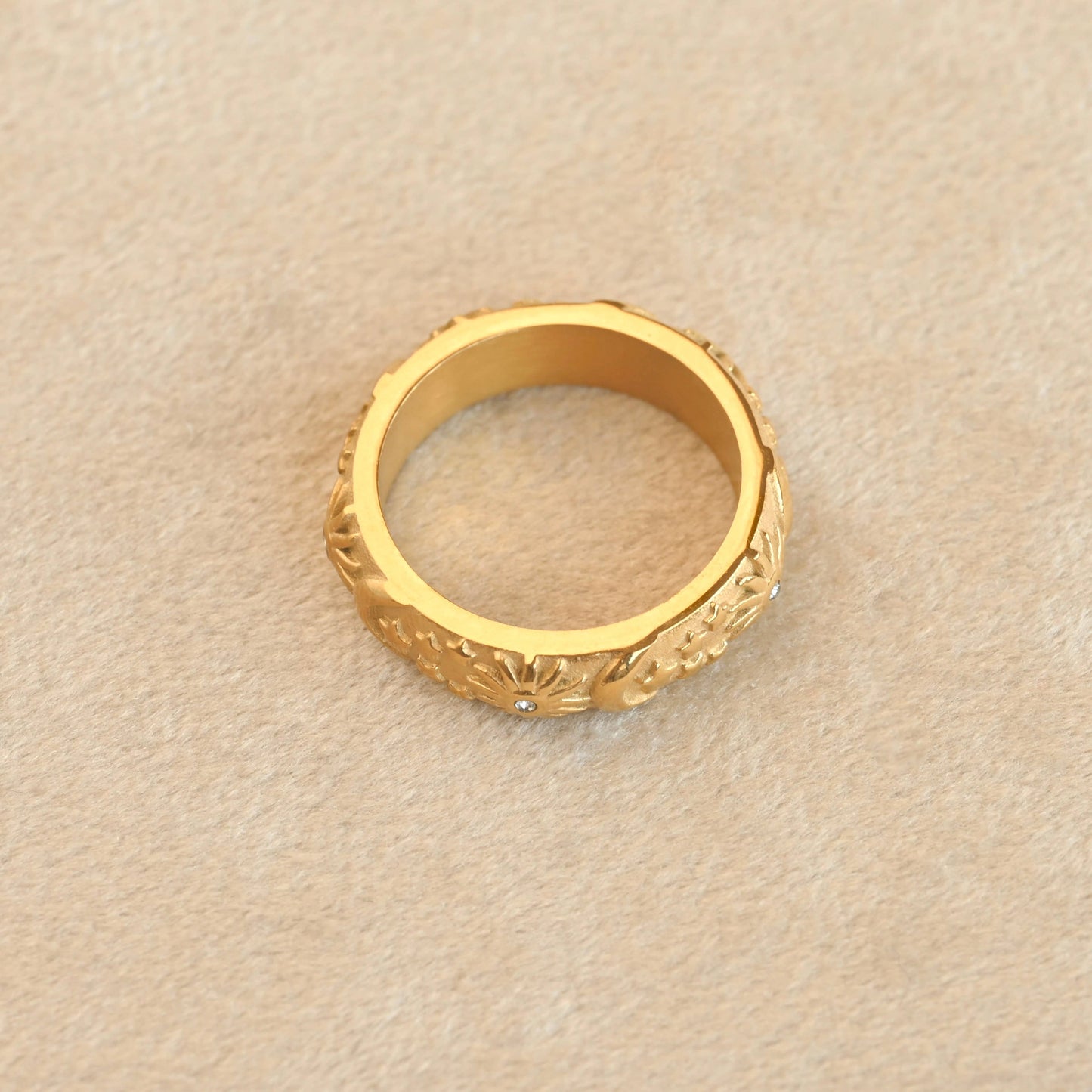 Odessa Sun, Moon, Stars Cuff Bracelet - Embossed Celestial Bracelet: Cuff Bracelet / One Size