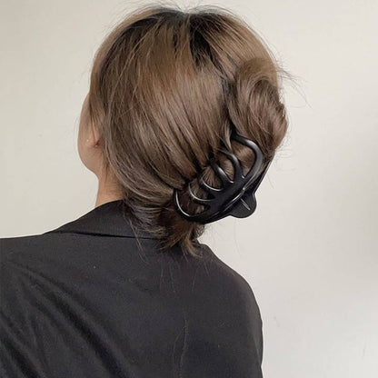 Large hair claw for thick hair | Tortoise | French Claw Clip: Black