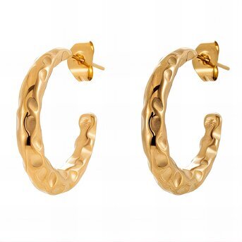 Hammered Hoop Earrings