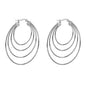 Silver-Tone Multi-Hoop Earrings.